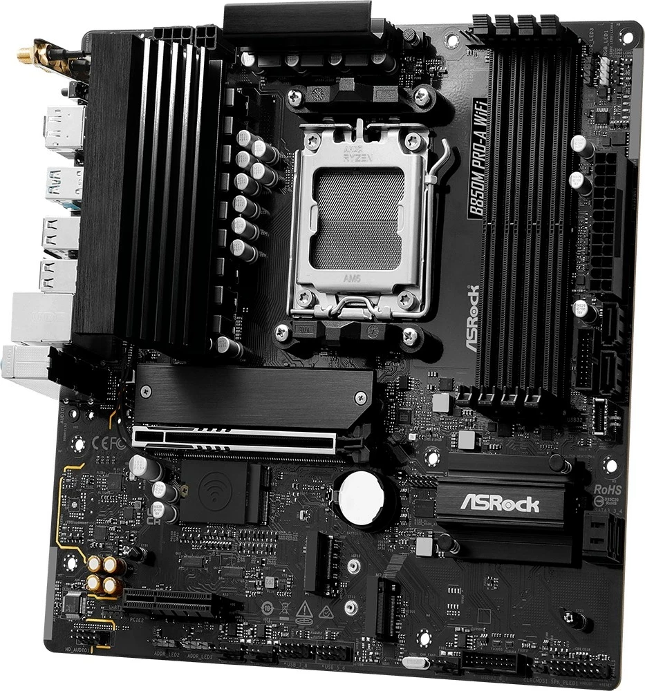 Pllakë amë Asrock B850M Pro-A WiFi, Socket AM5, micro ATX, E zezë