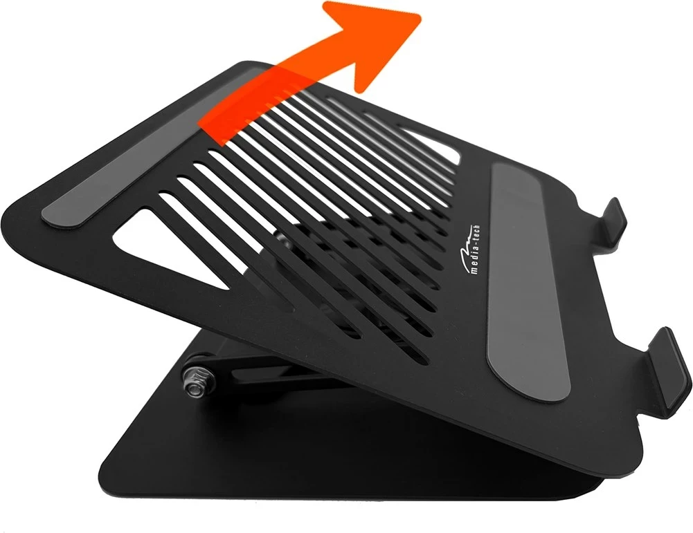 Kasë laptopi Media Tech MT2662, rrotulluese, ergonomike, për 10-17", e zezë