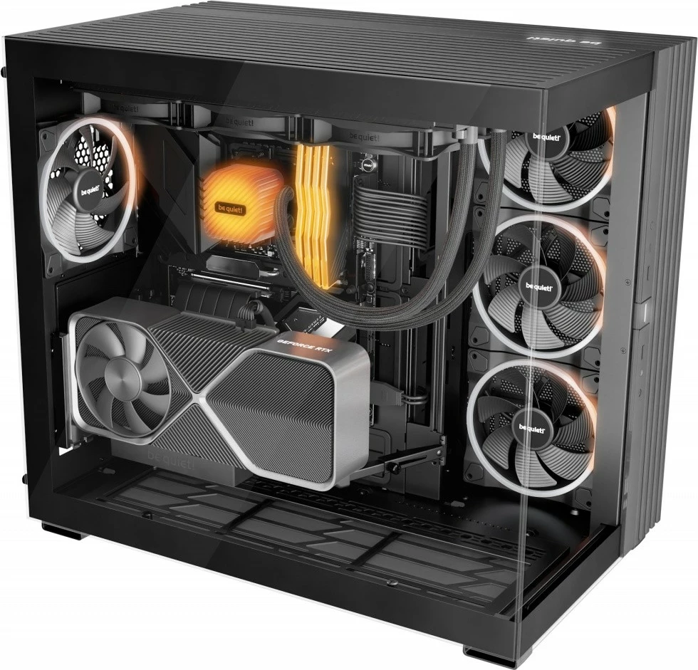 Ventilator kasë PC be quiet! Light Wings 140mm PWM Reverse BL134 4-pin ARGB i zi