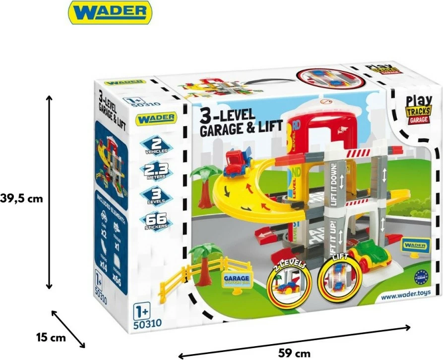 Garazh lodër Wader 3 nivele me ashensor, 2 makina, shumëngjyrësh, set
