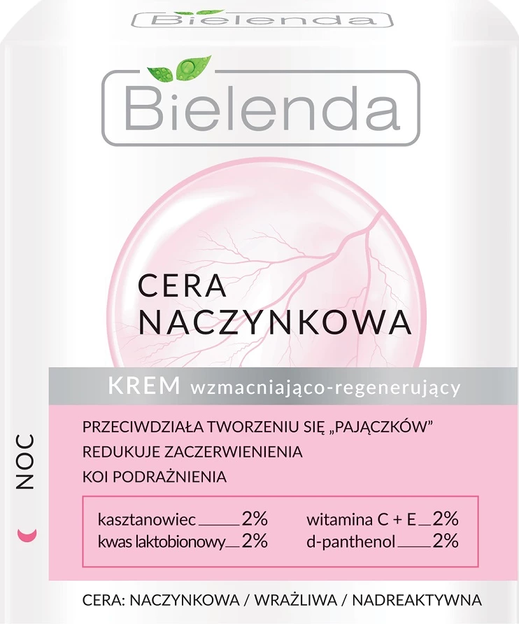 Krem nate për fytyrë Bielenda Broken Capillaries për femra, 50ml