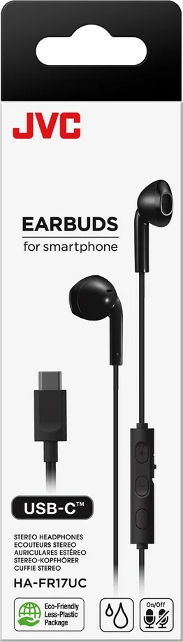 Kufje JVC HA-FR17UC me kabllo, USB Type-C, Zezë