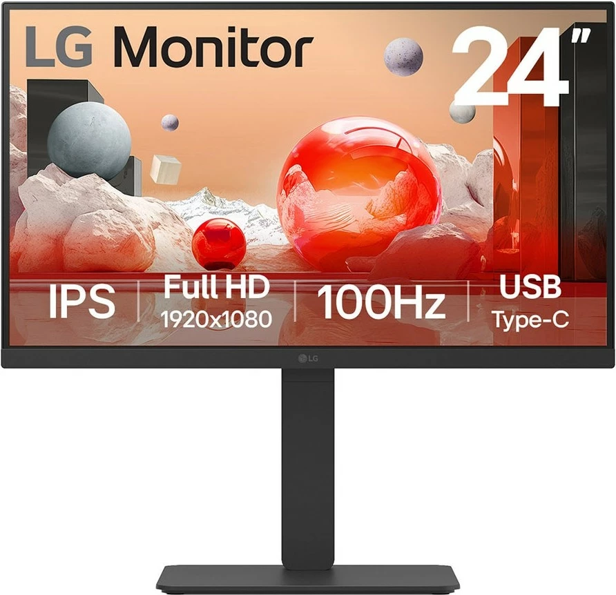 Monitor LG 24BA750-B, 24 inç, Full HD, IPS, 100Hz, USB Type-C, zi