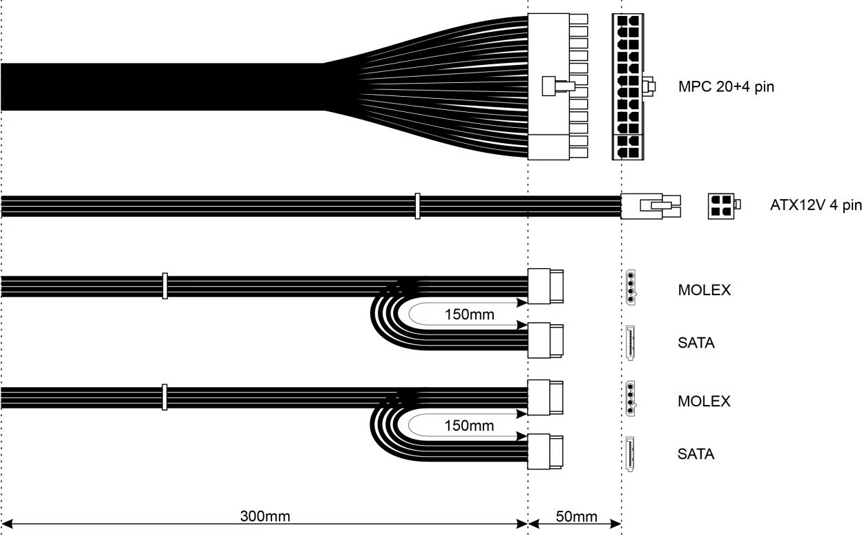 Kasë furnizuesi AKYGA AK-S1-300, 300W, SFX, Hiri