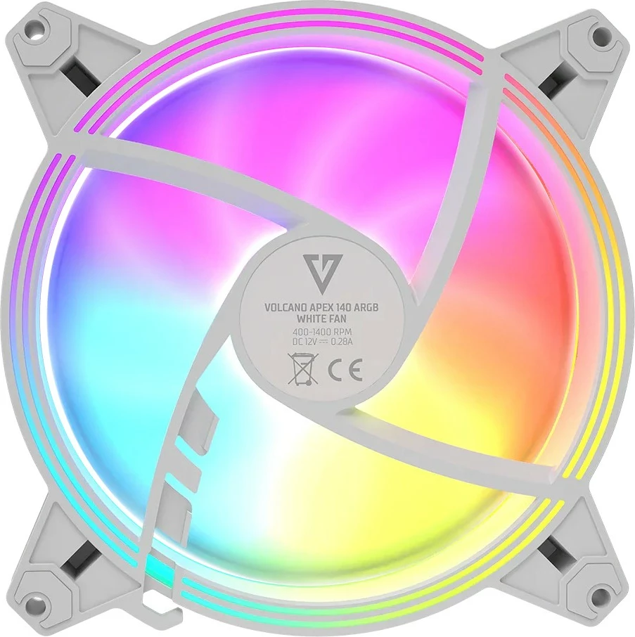 Ventilator kompjuteri MODECOM FAN-APEX-140S-ARGB-200, 140mm, ARGB, i bardhë