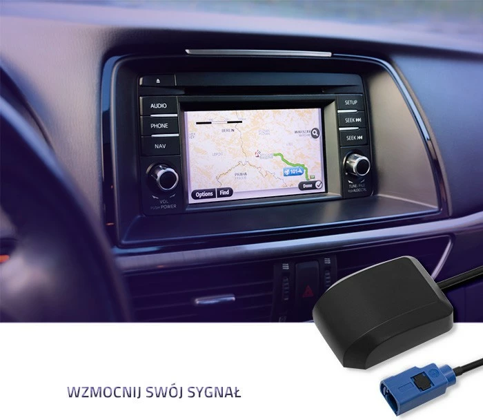 Antenë GPS Qoltec 57038, 28dBi, e jashtme, e zezë