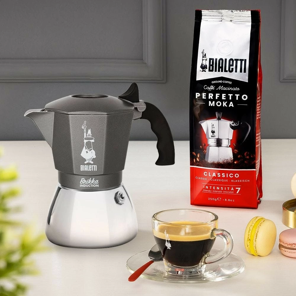 Moka pot Bialetti Brikka 4TZ Induction, inox, e zezë