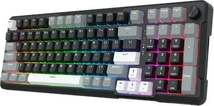 Tastierë mekanike Redragon ARLOKKS QMK K742, 96%, RGB, wireless/wired, anglisht, e zezë