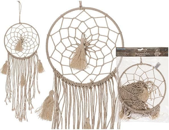 Dekor muri OUT OF THE BLUE Dreamcatcher me makrame, H70x27cm