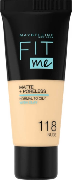 Fondatinë Maybelline Fit Me Matte & Poreless për femra 118 Nude 30ml