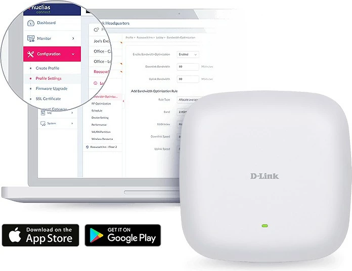 Access point D-Link DAP-X2810, Wi-Fi 6, AX1800, PoE, i bardhë