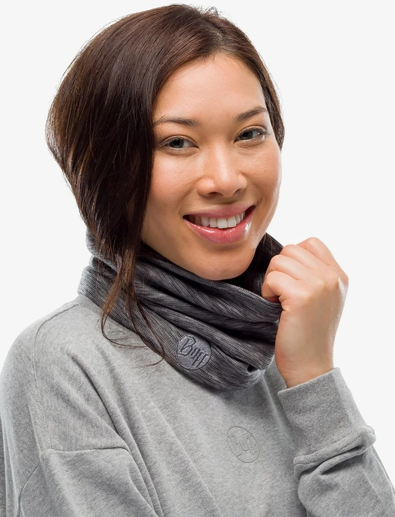 Shall multifunksional Buff Heavyweight Merino Wool, Gri Mist