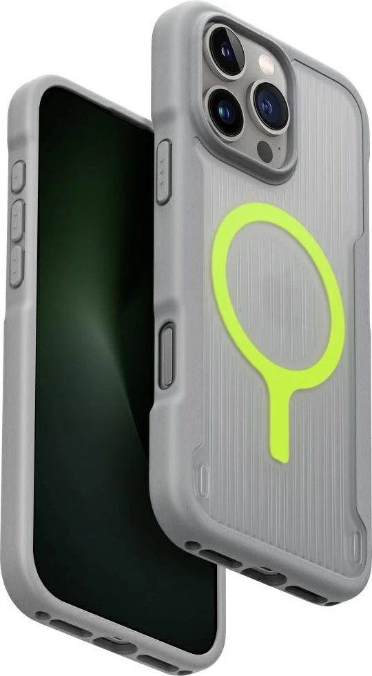 Mbështjellës UNIQ Combat Active Magclick Charging për iPhone 16 Pro Max, Gri