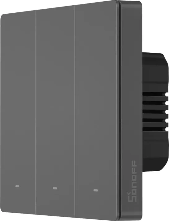 Ndërprerës i mençur muri Sonoff M5 3C, 3 kanale, WiFi, gri