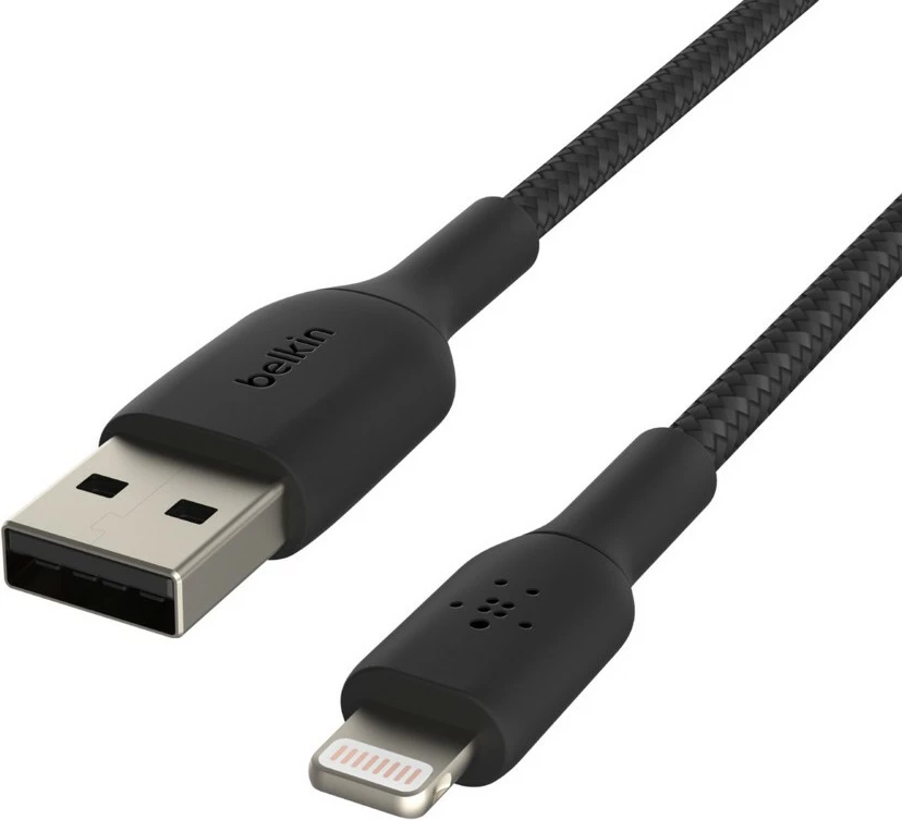 Kabllo Belkin CAA002BT0MBK, 0.15 m, Lightning, USB A, e zezë