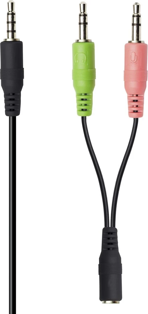 Kufje Trust 21665, me kabllo, për thirrje/muzikë, të zeza