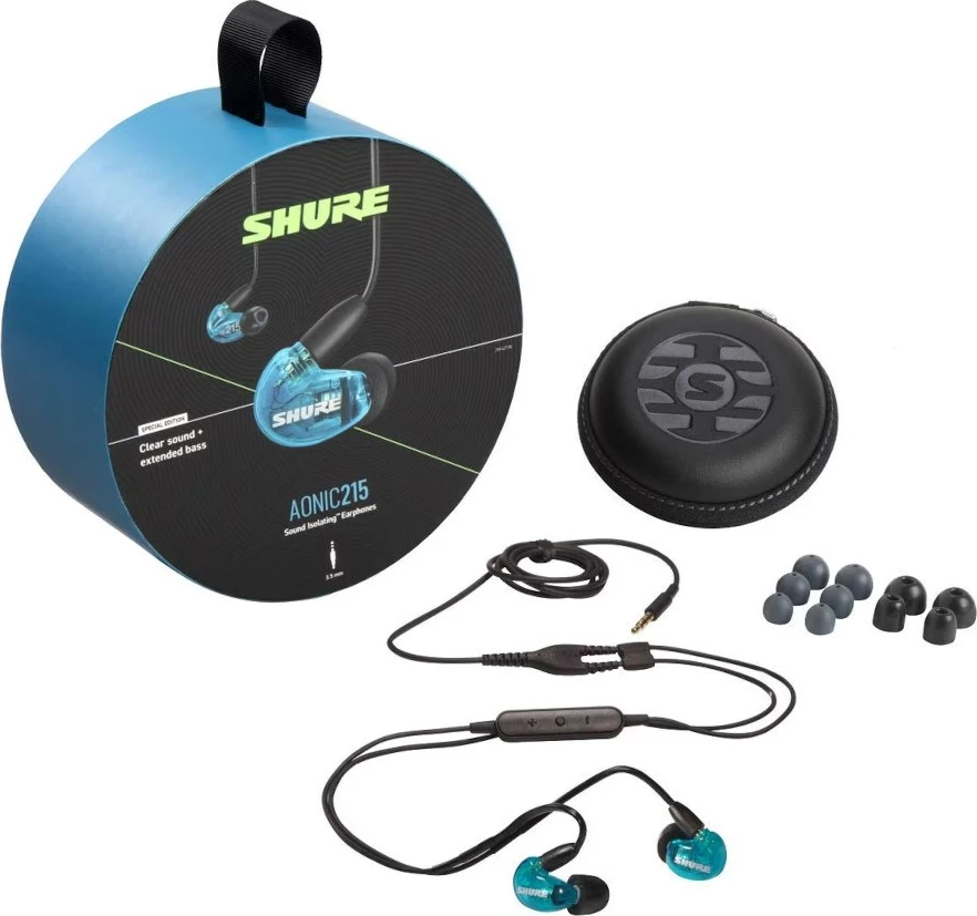 Kufje in-ear Shure AONIC 215, kabllo 3.5mm, blu