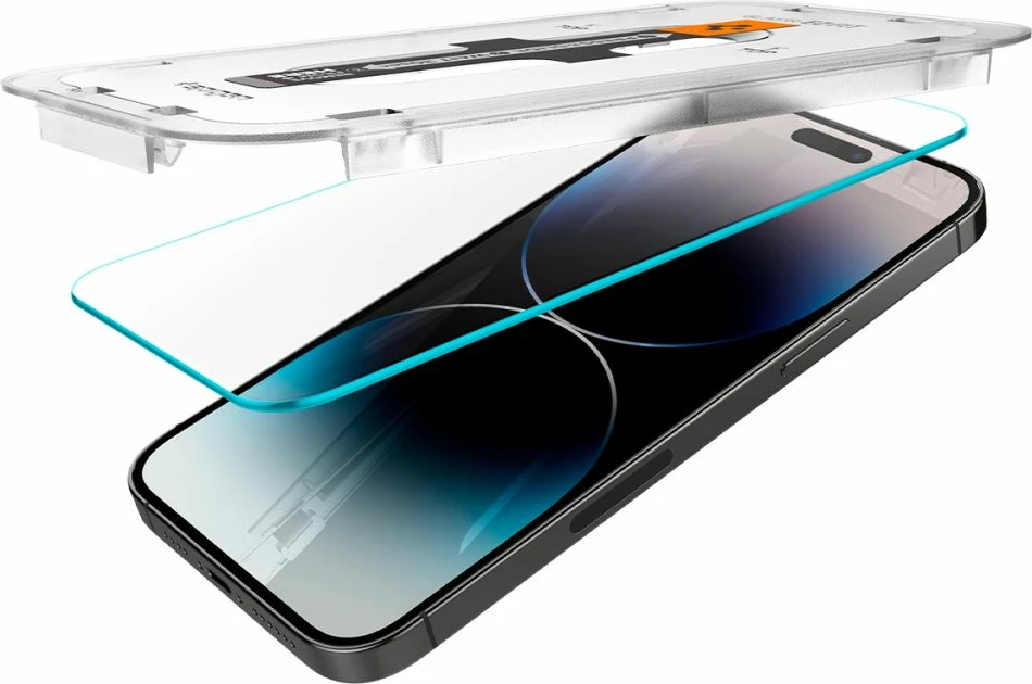 Xham i temperuar Spigen Glas.tR EZ Fit për iPhone 14 Pro, 2 copë