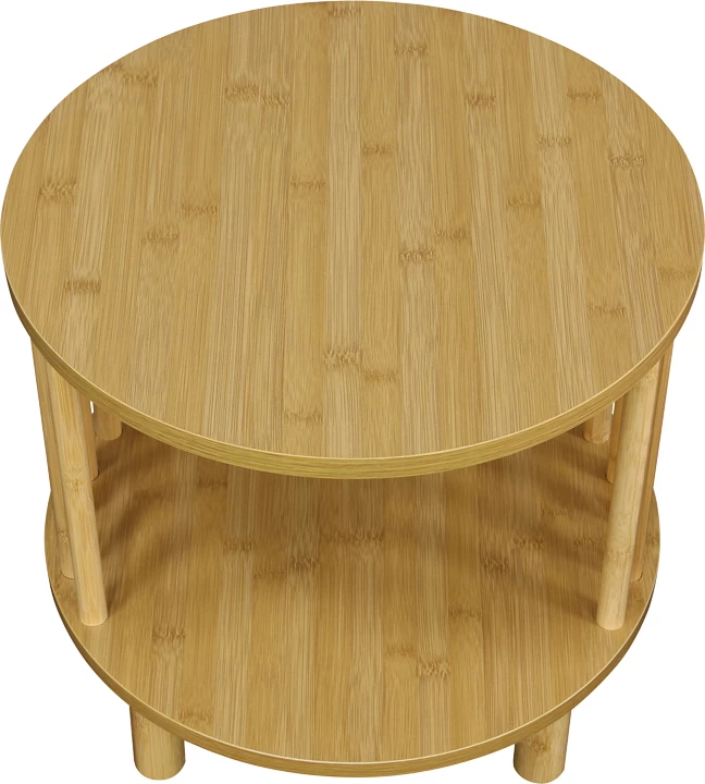 Tavolinë anësore Nodial MDF/Bamboo ngjyrë natyrale D40x40cm