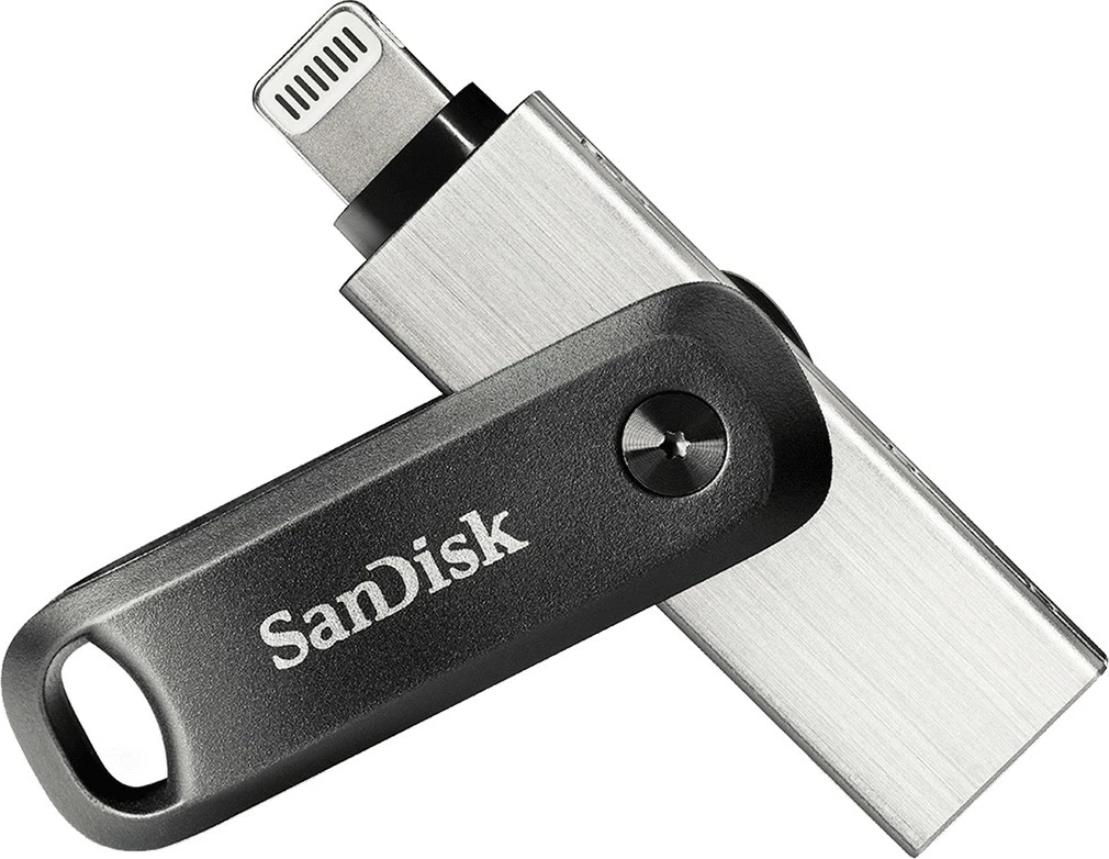 USB SanDisk iXpand, 64 GB, USB Type-A / Lightning, 3.2 Gen 2, i zi, argjendtë