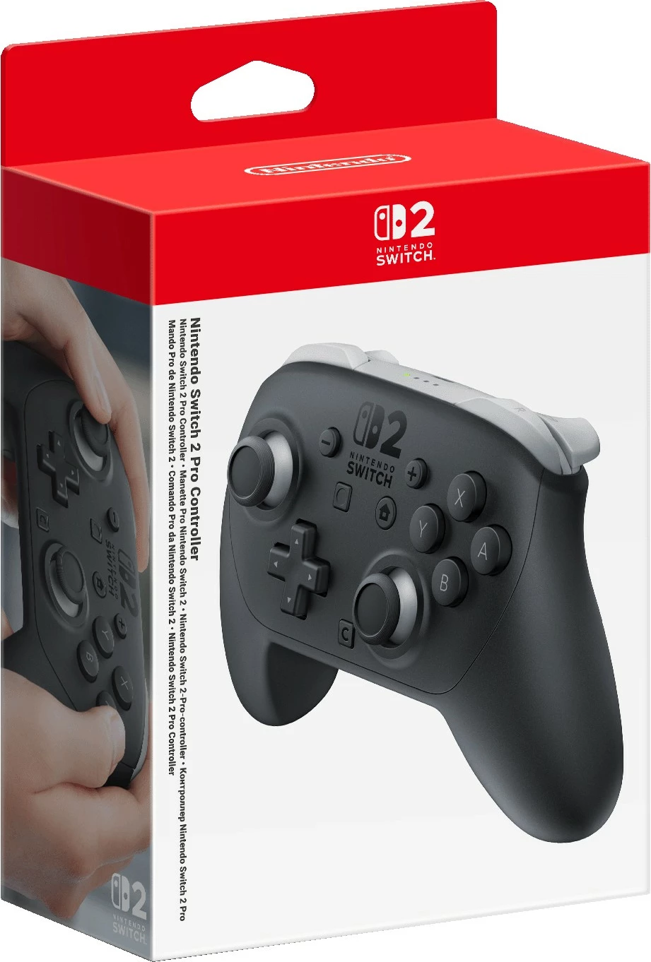 Gamepad Nintendo Switch 2 Pro, wireless, 40 orë bateri, i zi