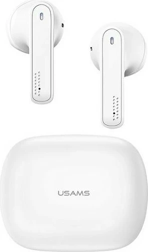 Kufje TWS USAMS SM Series BHUSM01, Bluetooth 5.0, të bardha me kuti karikimi