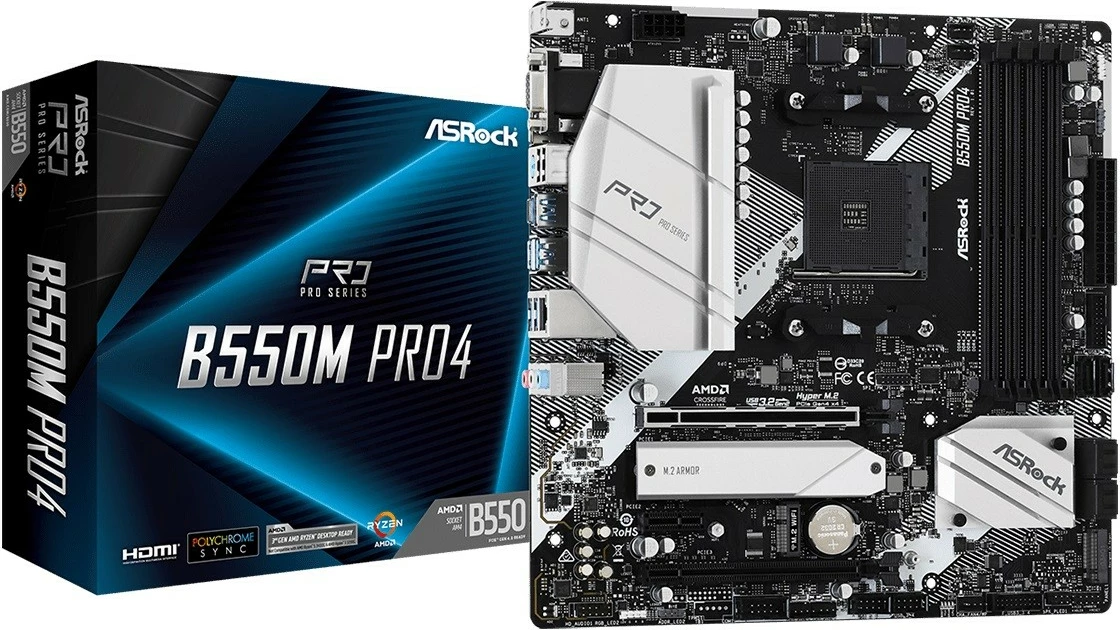 Pllakë amë ASRock B550M Pro4, Socket AM4, micro ATX