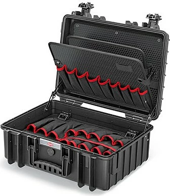 Kuti veglash Knipex 00 21 35 LE, polipropilen, rezistente, e zezë