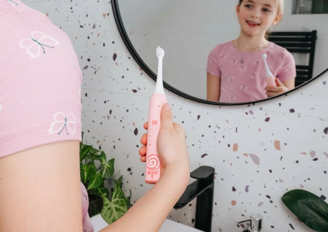 Furçë dhëmbësh elektrike Concept KIDO SMILE ZK6010 për fëmijë, 5-9 vjeç, Rozë, set me 4 koka