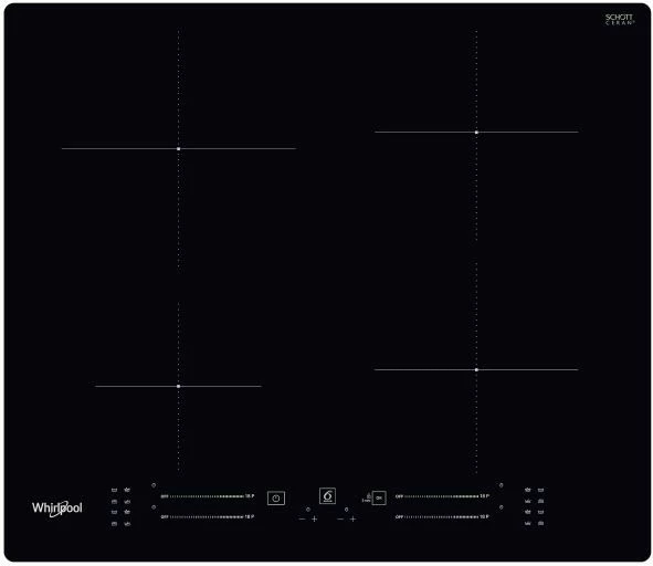 Pllakë me induksion Whirlpool WSS4060BF, 4 zona, Touch, E zezë