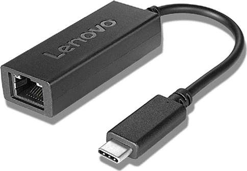 Adapter Ethernet Lenovo 4X90S91831 USB-C në RJ45, e zezë