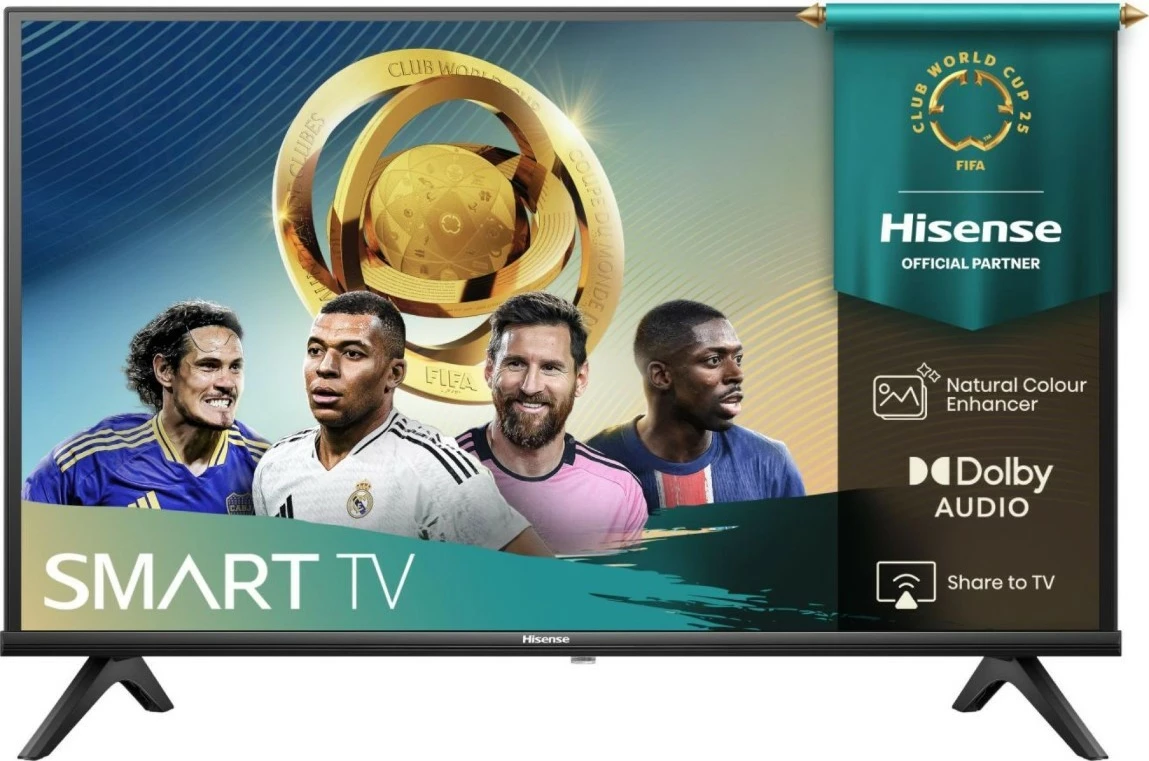 Televizor LED Smart Hisense 32A4Q 32" HD Ready HDR10 Wi‑Fi DVB‑T2/S2/C 60 Hz