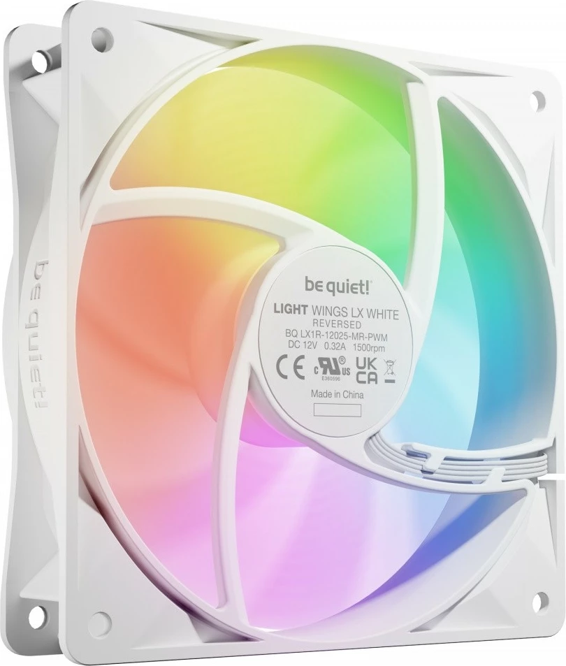 Ventilator kase Be quiet! Light Wings LX 120 mm PWM Reverse, ARGB, i bardhë