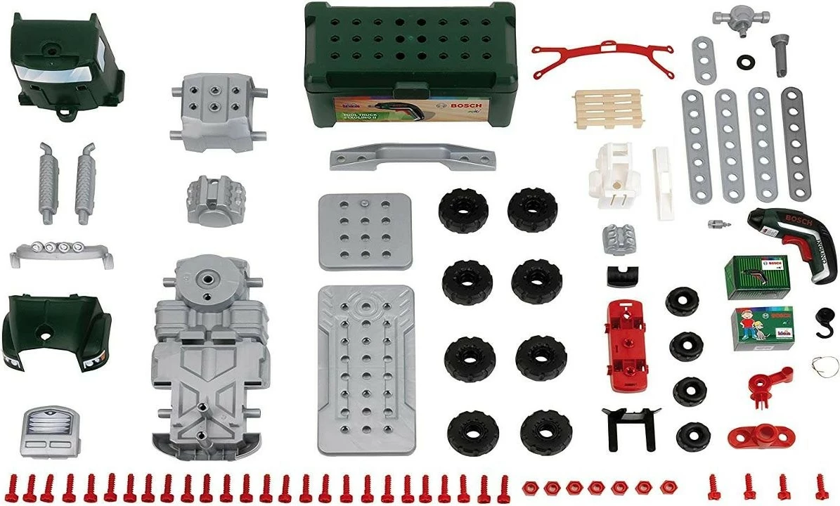 Kamion lodër Klein Bosch Turning Truck, plastikë, për djem, i gjelbër/zi/argjendtë