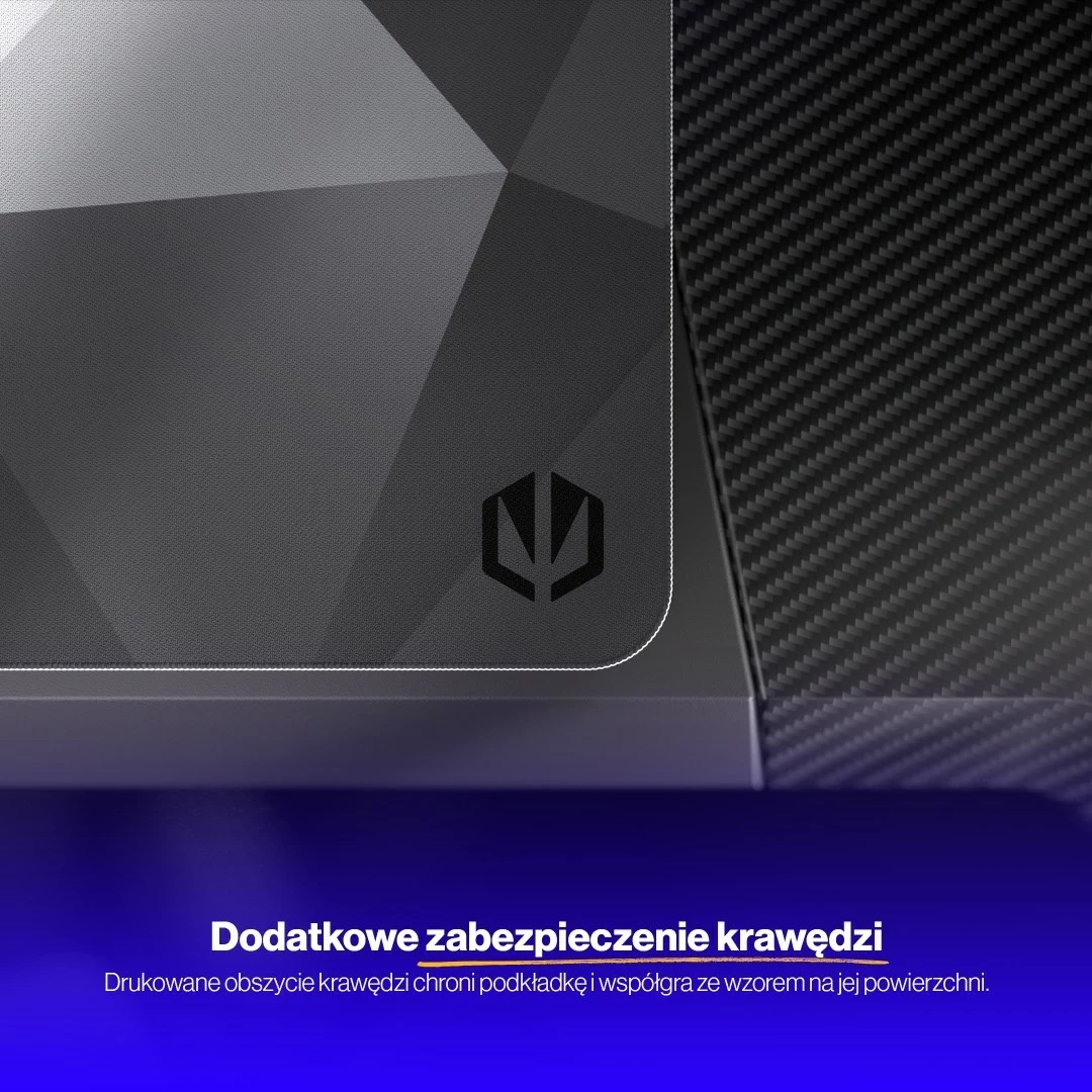 Mauspad Endorfy Crystal Black L, për lojtarë, ngjyrë bardhë e zi