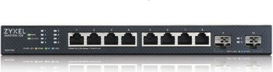 Switch Zyxel XMG1915-10E, Managed, L2, 2.5G Ethernet (100/1000/2500), Rack mounting