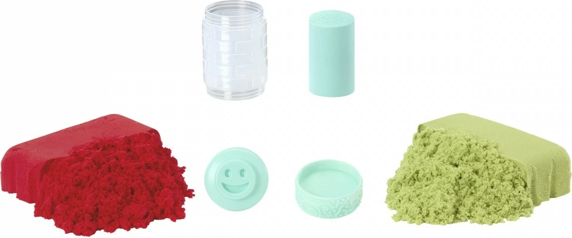 Set rërë kinetike, MGA Wonder Factory Never Dry Sand Bag 544913-EUC/553380, 2 lbs, 3+ vjeç, 3 ngjyra, e kuqe lime e gjelbër, set