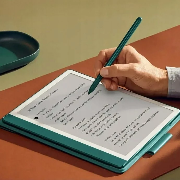 Lexues elektronik Kindle Scribe 2024, 10.2 inç, 64GB, Wi-Fi, me stilolaps premium, Turkeze