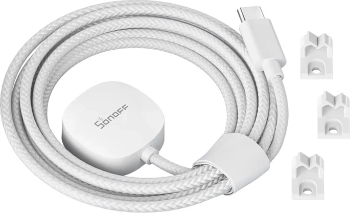 Kabllo zgjatuese për sensor uji Sonoff WLDC200, për SNZB-05P, 2m, e bardhë