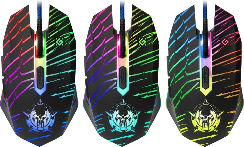 Maus gaming Defender DARK AGENT GM-590L, me kabllo, 12800 dpi, i zi