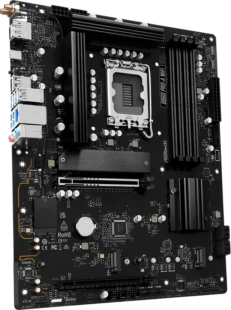 Pllakë amë ASRock B860 PRO-A WIFI, ATX, LGA1851, DDR5, WiFi 6E, e zezë