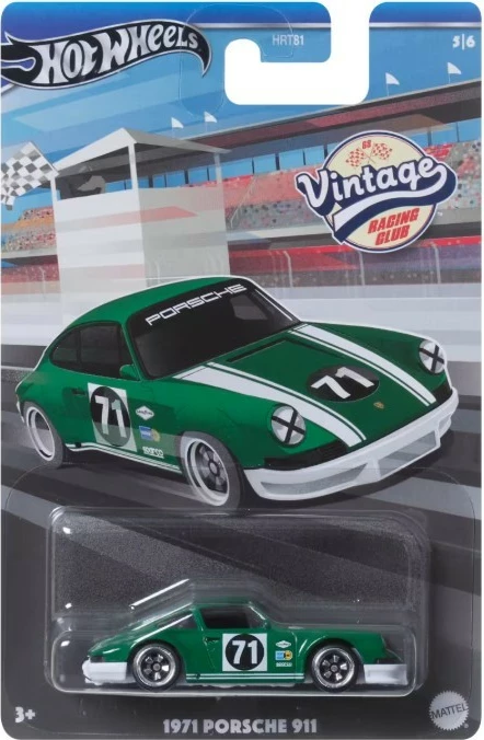 Set vetura lodër Hot Wheels Vintage Racing Club, 1:64, 10 copë, shumëngjyrëshe