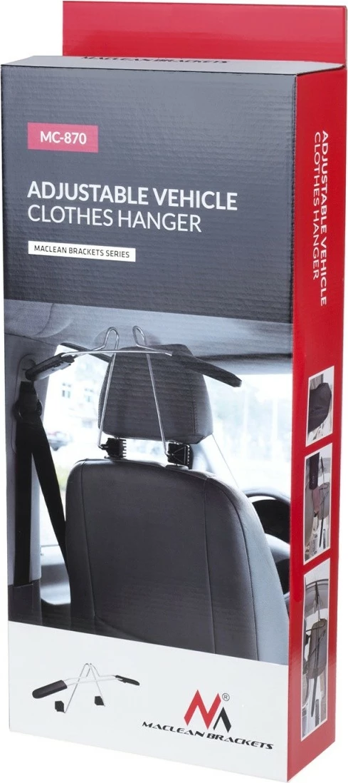 Varëse rrobash për makinë Maclean MC-870, e zezë/argjendtë