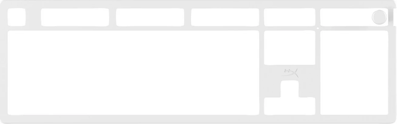 Top plate HyperX Alloy Rise, alumin, bardhë