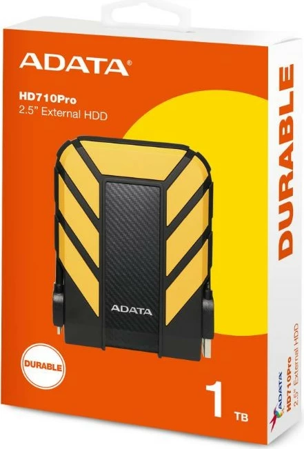 Hard disk i jashtëm Adata DashDrive Durable HD710, 1TB, 2.5", USB 3.1, Verdhë