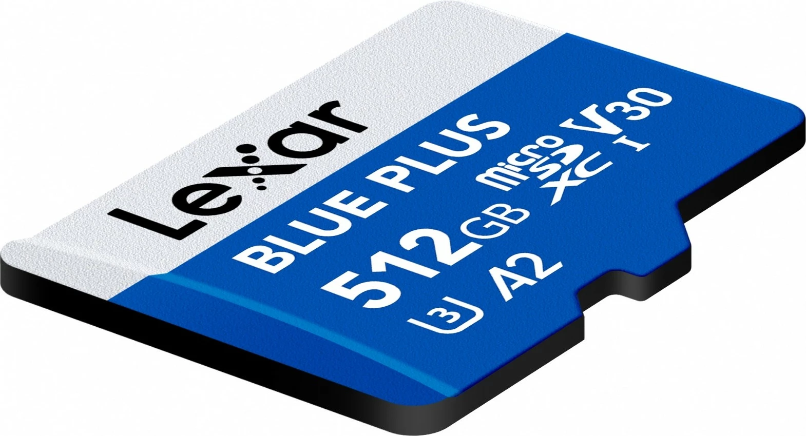 Kartë memorje microSD, Lexar, Blue Plus (LMSBLPL512G-BNANG), 512GB, UHS-I C10 A2 U3 V30, 170MB/s, me adapter SD, blu