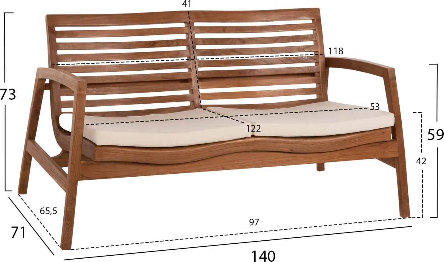 Set ulëse për kopsht DOVER FH9624, 4 pjesë, dru/i bardhë