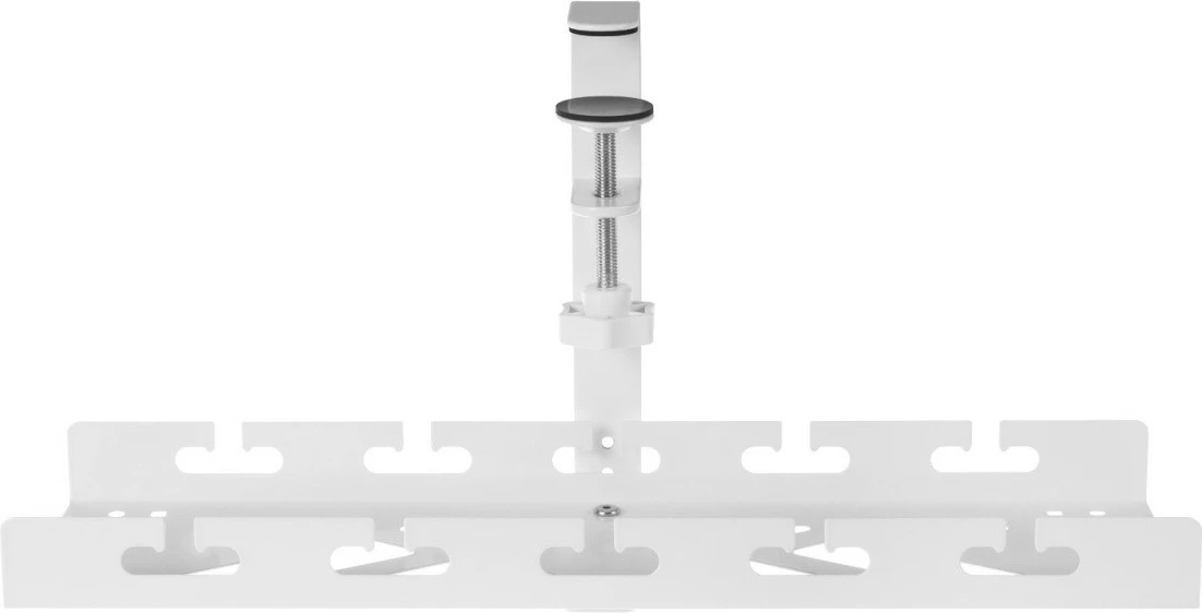 Organizues kabllosh nën tavolinë, Maclean MC-105W, 40 cm, ngarkesë 5 kg, montim me kapëse, i bardhë