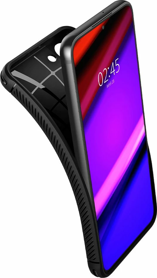Mbështjellës Spigen Rugged Armor për Samsung Galaxy S22, i zi