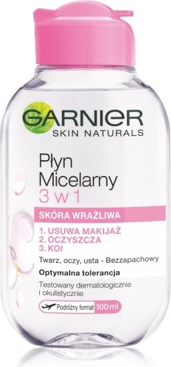 Ujë micelar për femra Garnier Skin Naturals 3-in-1, 100ml